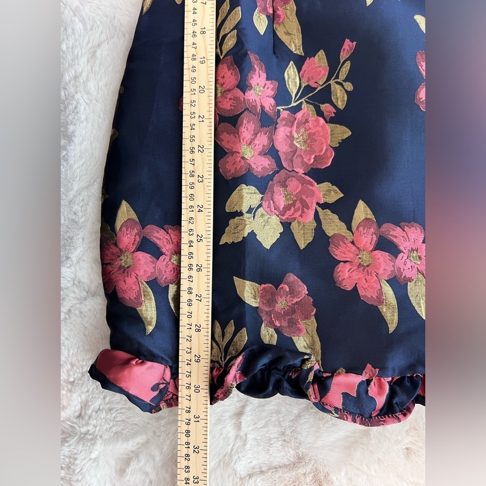 NWT: Lulu's Pop The Bottle Metallic Floral Jacquard Cocktail Mini Dress Size M - Picture 8 of 10